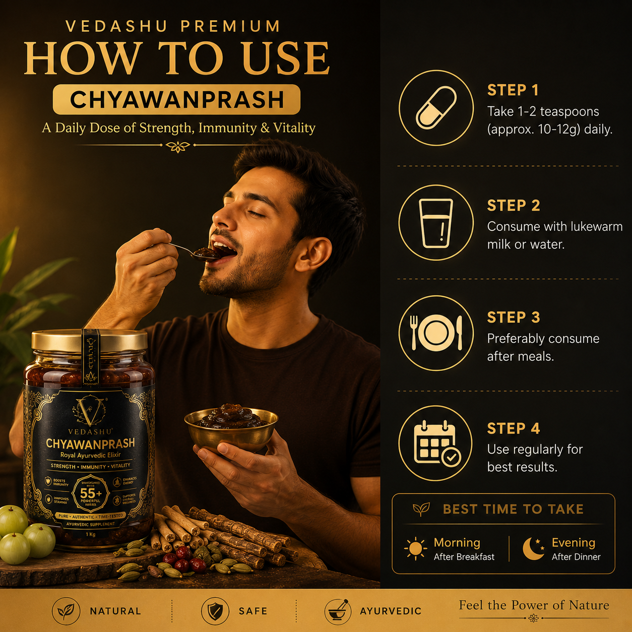 Vedashu Premium Chyawanprash – Ayurvedic Immunity & Energy Booster