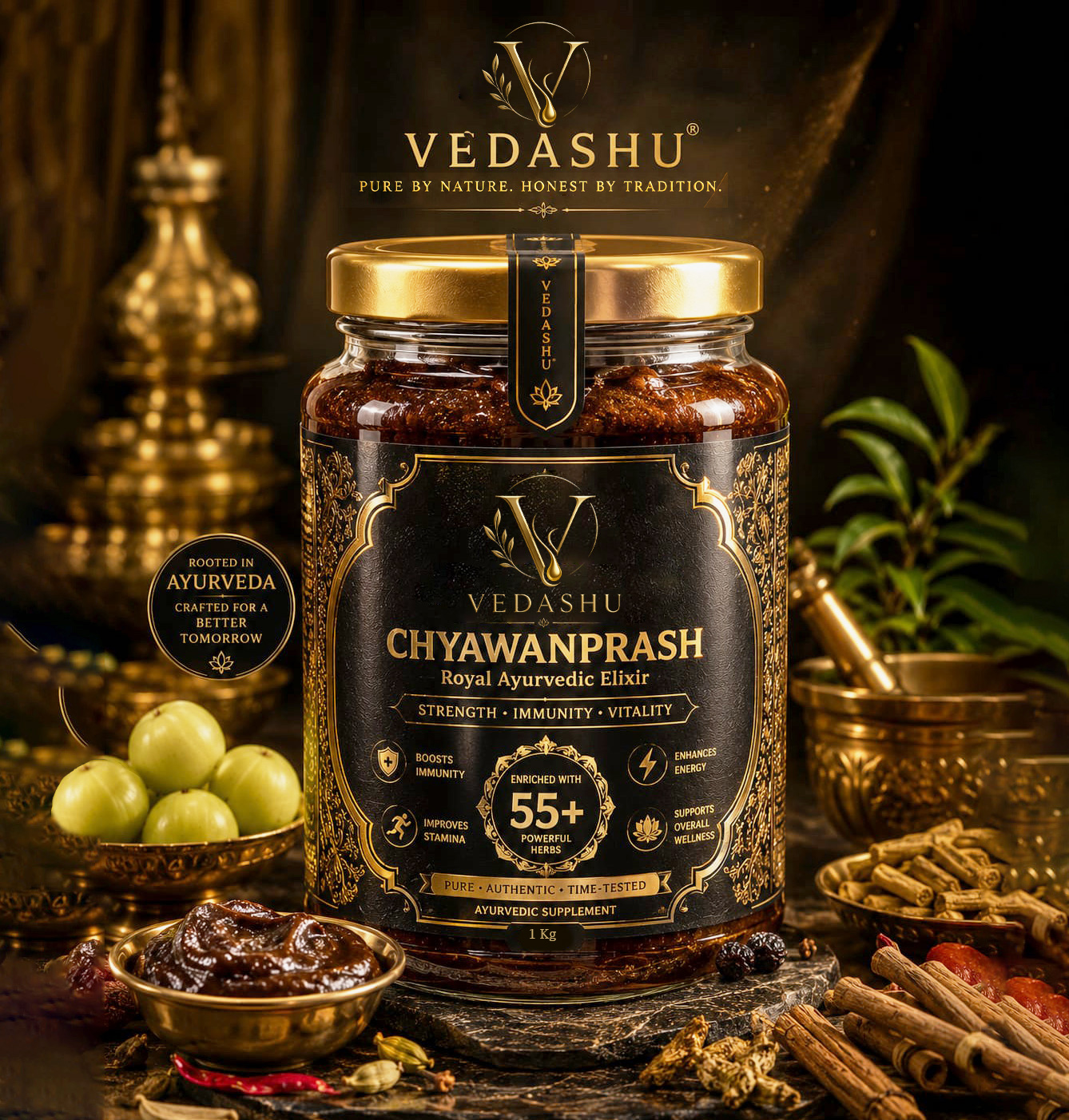 Vedashu Premium Chyawanprash – Ayurvedic Immunity & Energy Booster