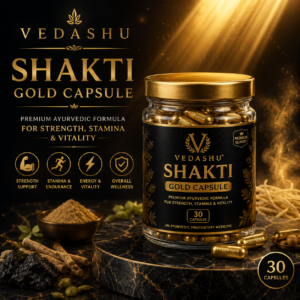 Vedashu Shakti Gold Capsule – Premium Ayurvedic Strength & Vitality Formula